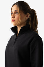 Iconic Women Zip Pullover - Black