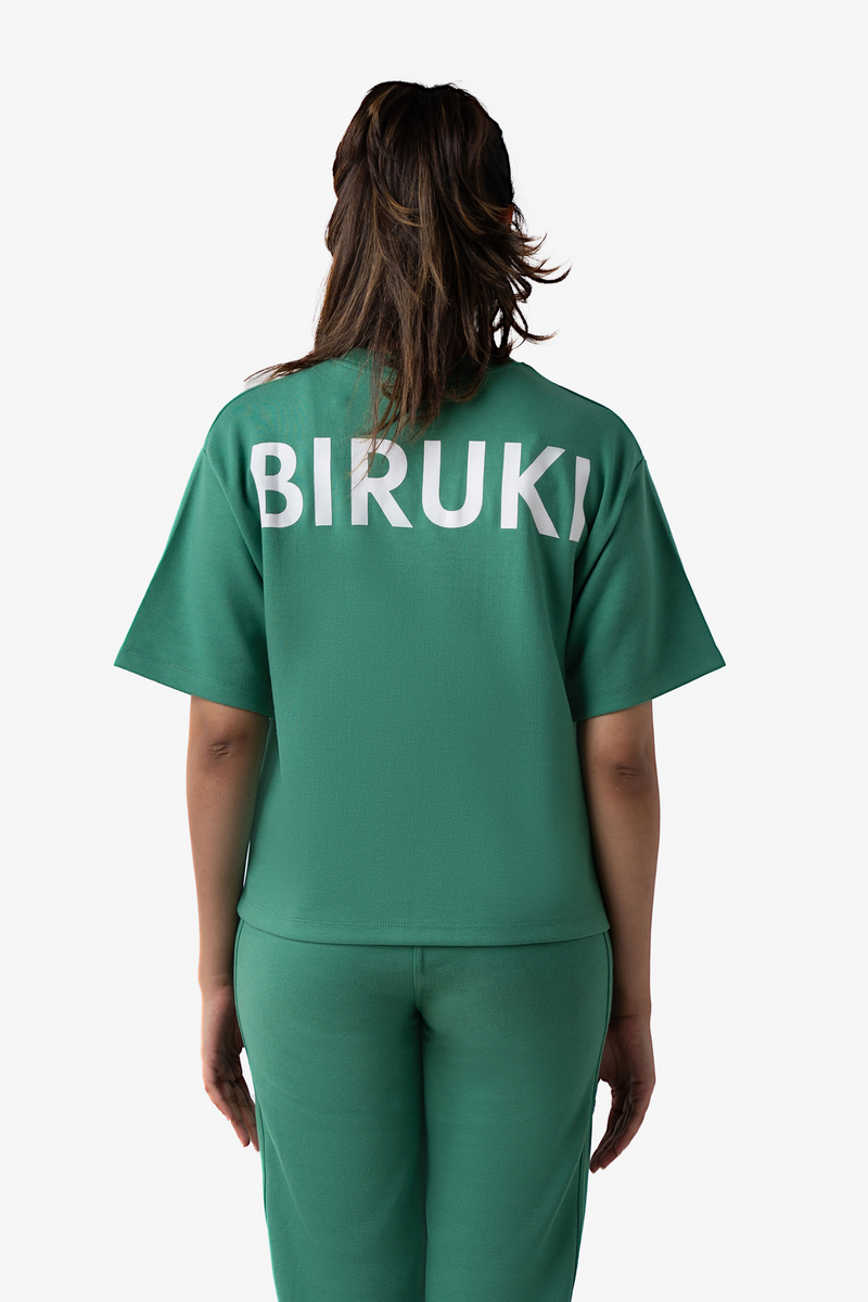 Iconic Cropped Tee - Evergreen