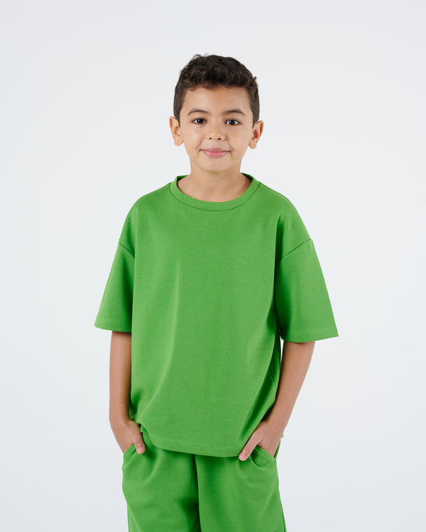 Boys 365 Oversized Tee - Grass Green