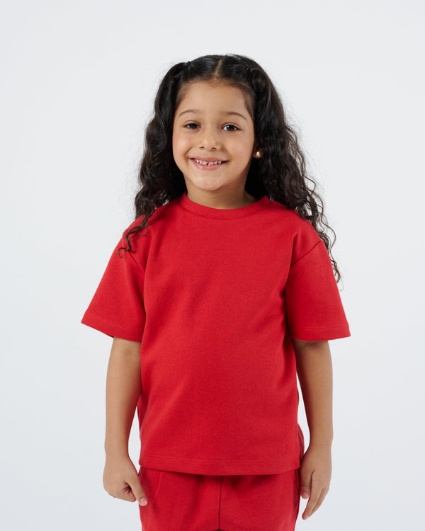 Girls Classic Regular Tee - Cherry Red