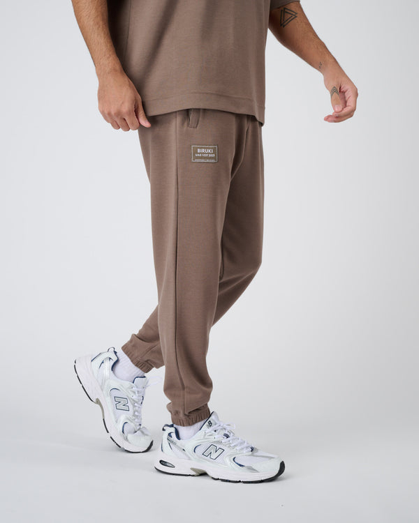 Men Plush Joggers - Mocha