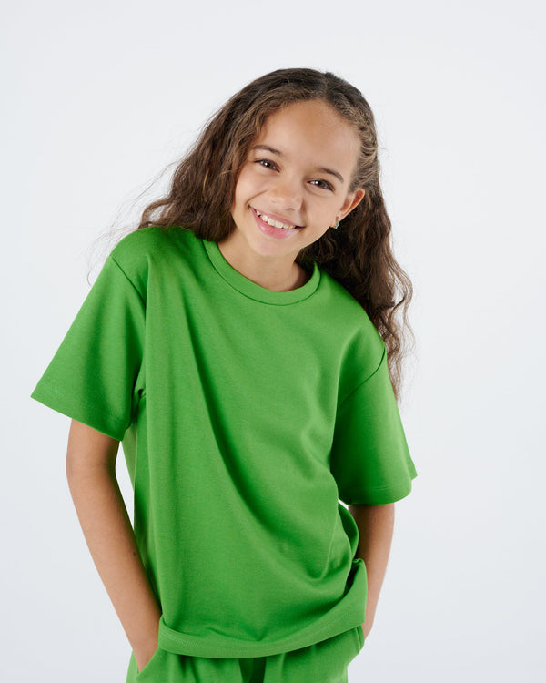 Girls Classic Regular Tee - Grass Green