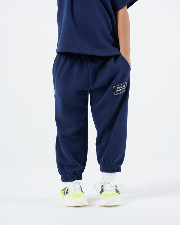 Girls Plush Joggers - Navy