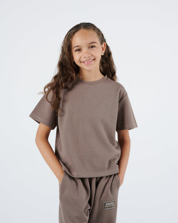 Girls Classic Regular Tee - Mocha