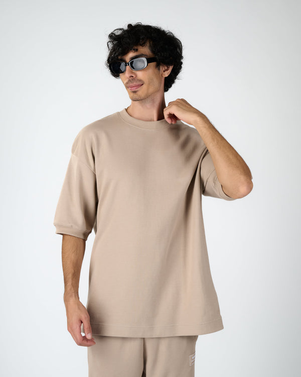 Men Classic Crew Tee - Cool Sand