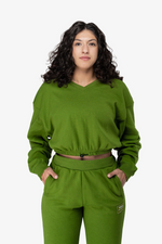 24/7 Women Cropped Sweatshirt (W) - Olive