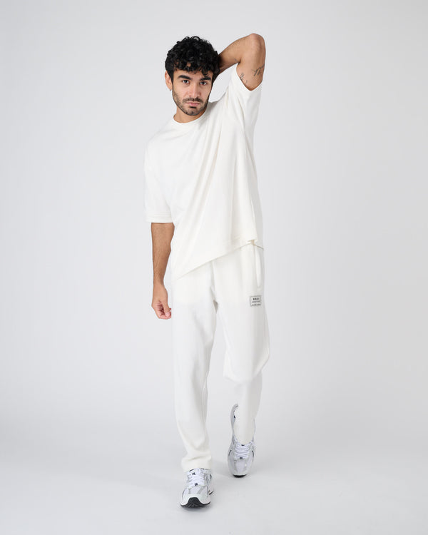 Men Slim-Fit Joggers - Cream White