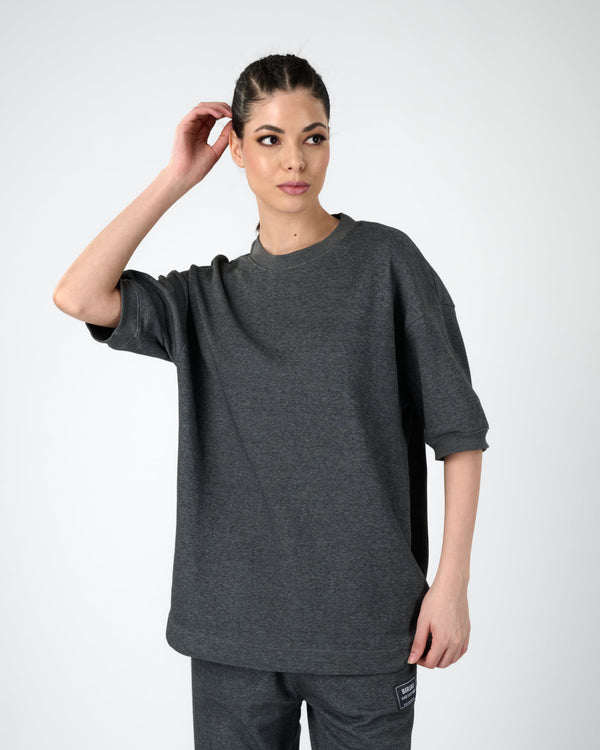 Women Classic Crew Tee - Charcoal