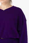24/7 Women Cropped Sweatshirt (W) - Violet