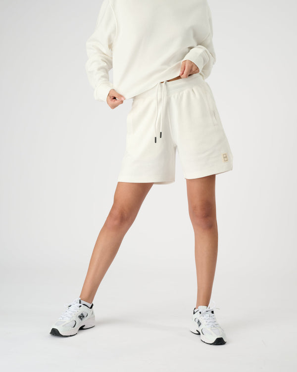 Women Raw Shorts - Cream White