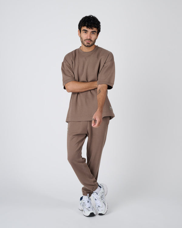 Men Plush Joggers - Mocha