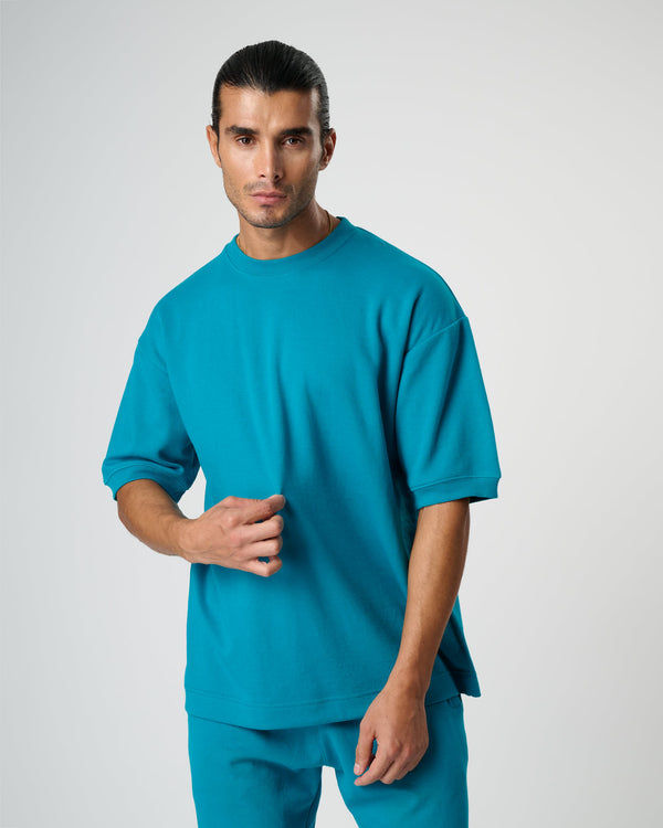 Men Defined Crew Tee - Deep Ocean