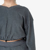24/7 Women Cropped Sweatshirt (W) - Charcoal