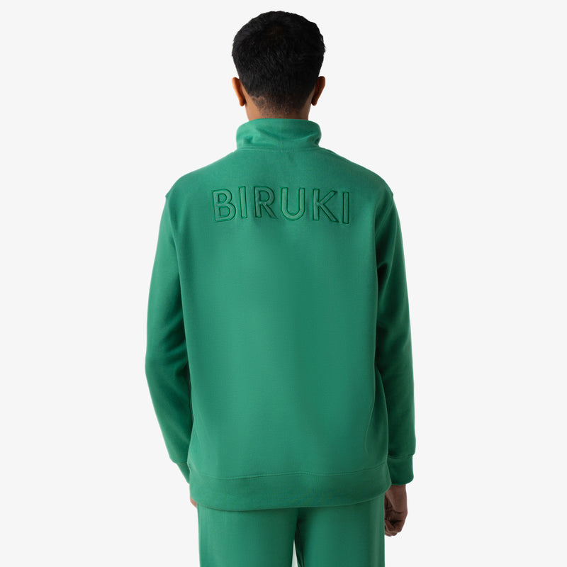 Iconic Men Zip Pullover - Evergreen